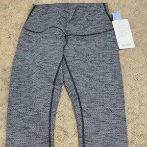 Lululemon Size 8 Wunder Under Pant Hi-Rise NWT Women's Variegated Knit Black